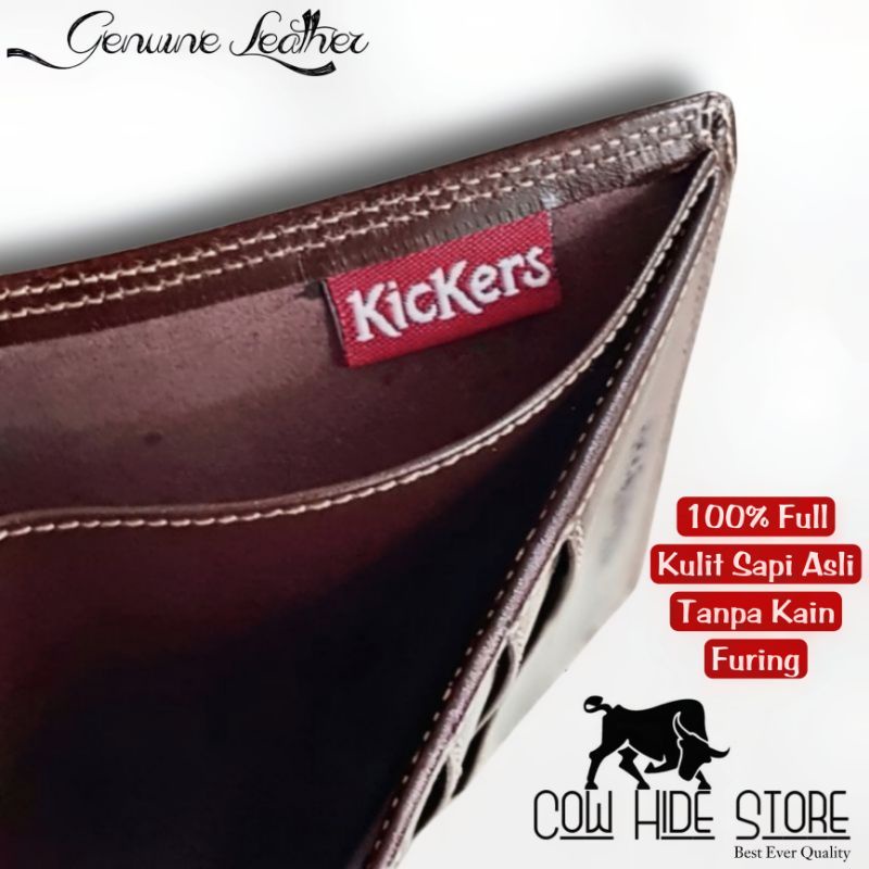 Dompet Pria Kulit Asli Bifold Up Emboss Kickers - 11 Slot-7