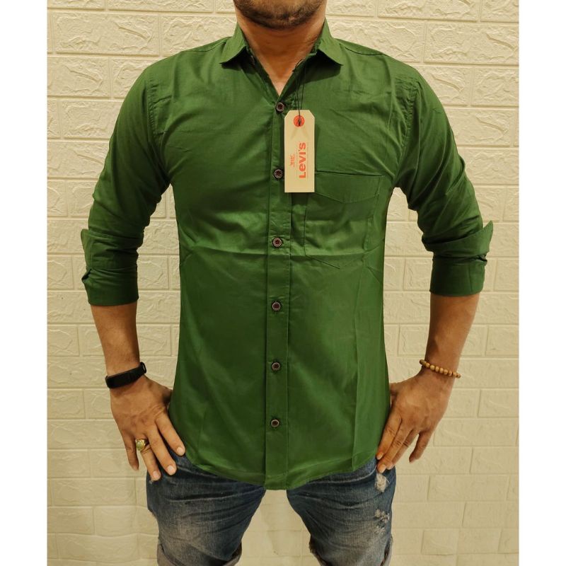 terlaris kmeja krah polos panjang//kmeja polos casual//kmeja panjang pria termurah