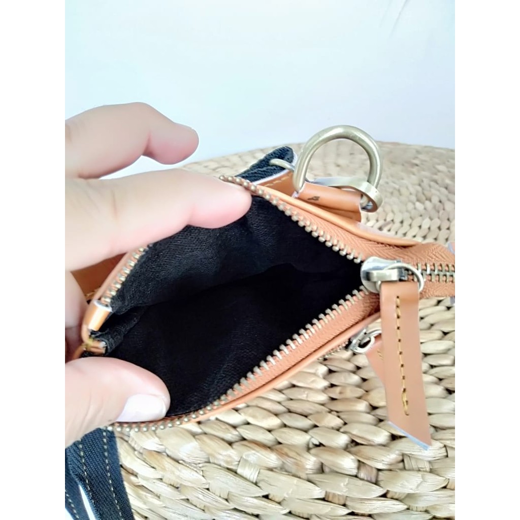 tas selempang pria kulit asli pinggang mini waistbag kulit asli garut