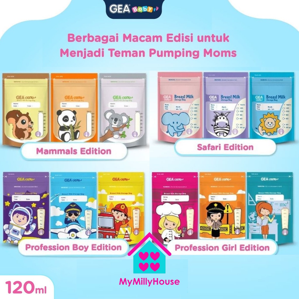 GEA BABY Kantong Asi 120ml Asibag Breastmilk Storage Asi Bag isi 30pcs