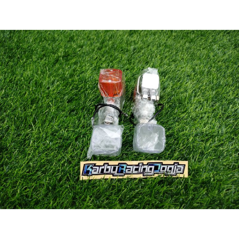 sein palu kotak ada kaca putih nya cocok untuk motor cb