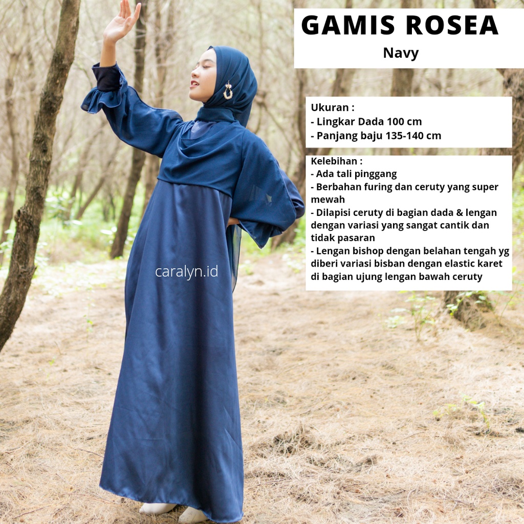GAMIS TERBARU 2023 LEBARAN WANITA KEKINIAN ROSEA
