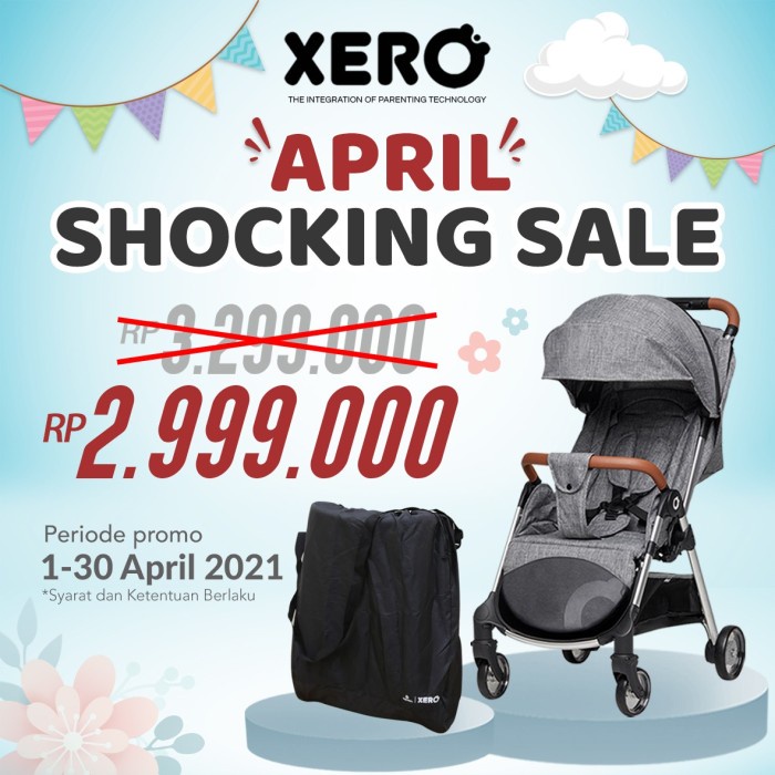 Xero Stroller Oxford Baby Stroller Xero Stroller Pebble Grey - Navy