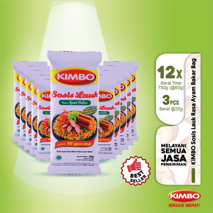 

504ekh Kimbo Sosis Lauk Rasa Ayam Bakar Bag 6J
