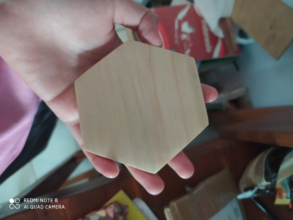 (kp02 )tatakan Gelas Pinus Hexagonal  Tatakan Gelas Tatakan Unik Tatakan Kayu Tatakan Kayu Mini