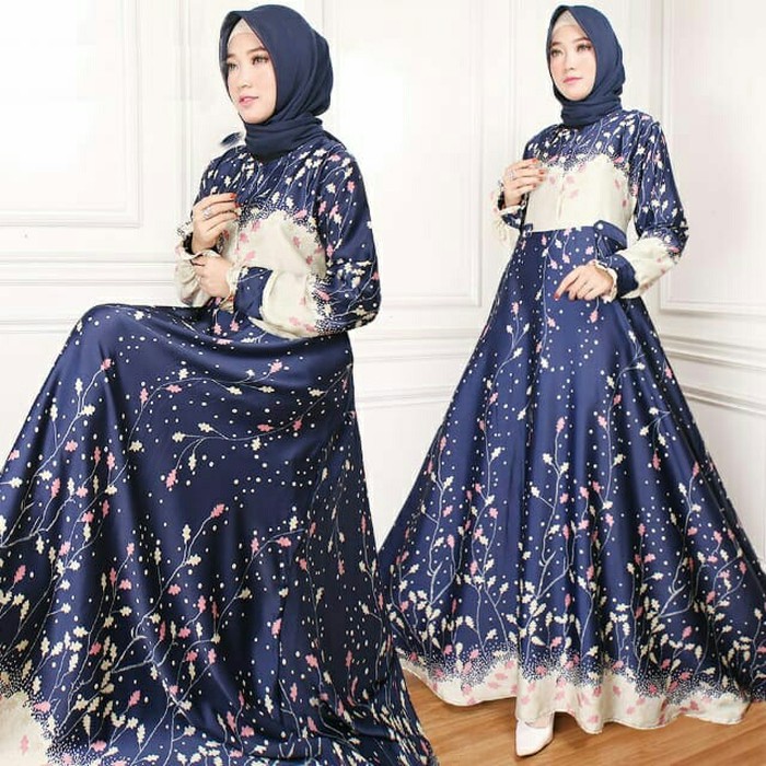 Premium-Busana Muslim-Gamis maxmara terbaru maxi ucie navi dres baju muslim wanita