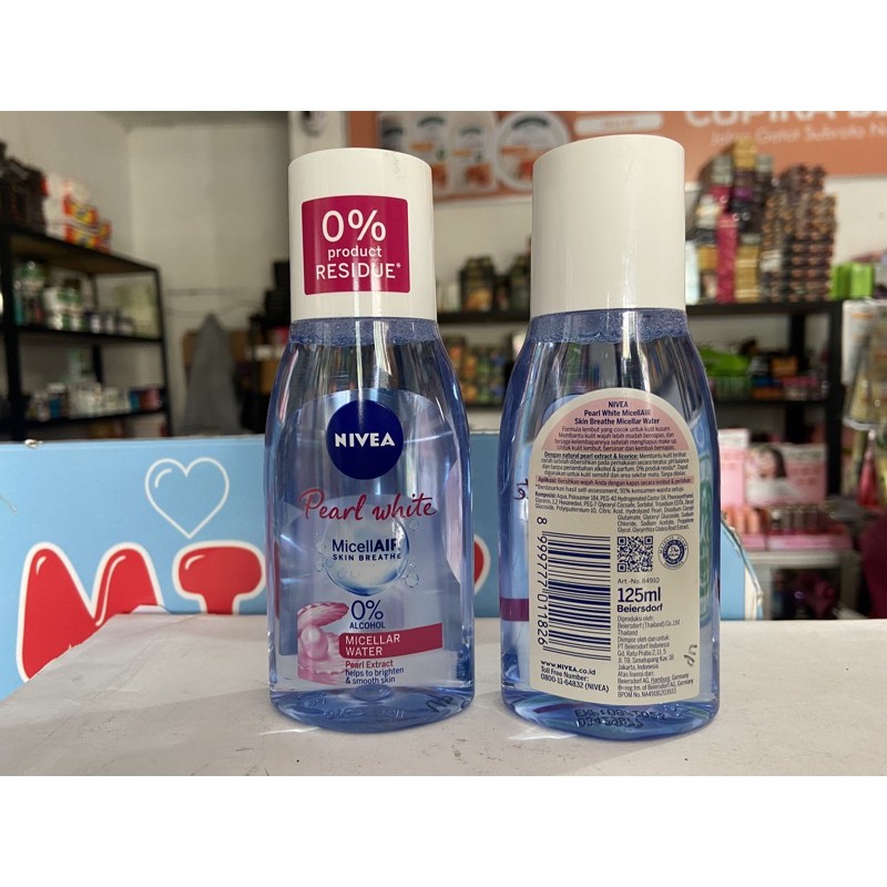 [ 125 ml ] nivea pearl white micellar water -- pembersih wajah nivea peals white - micellair water