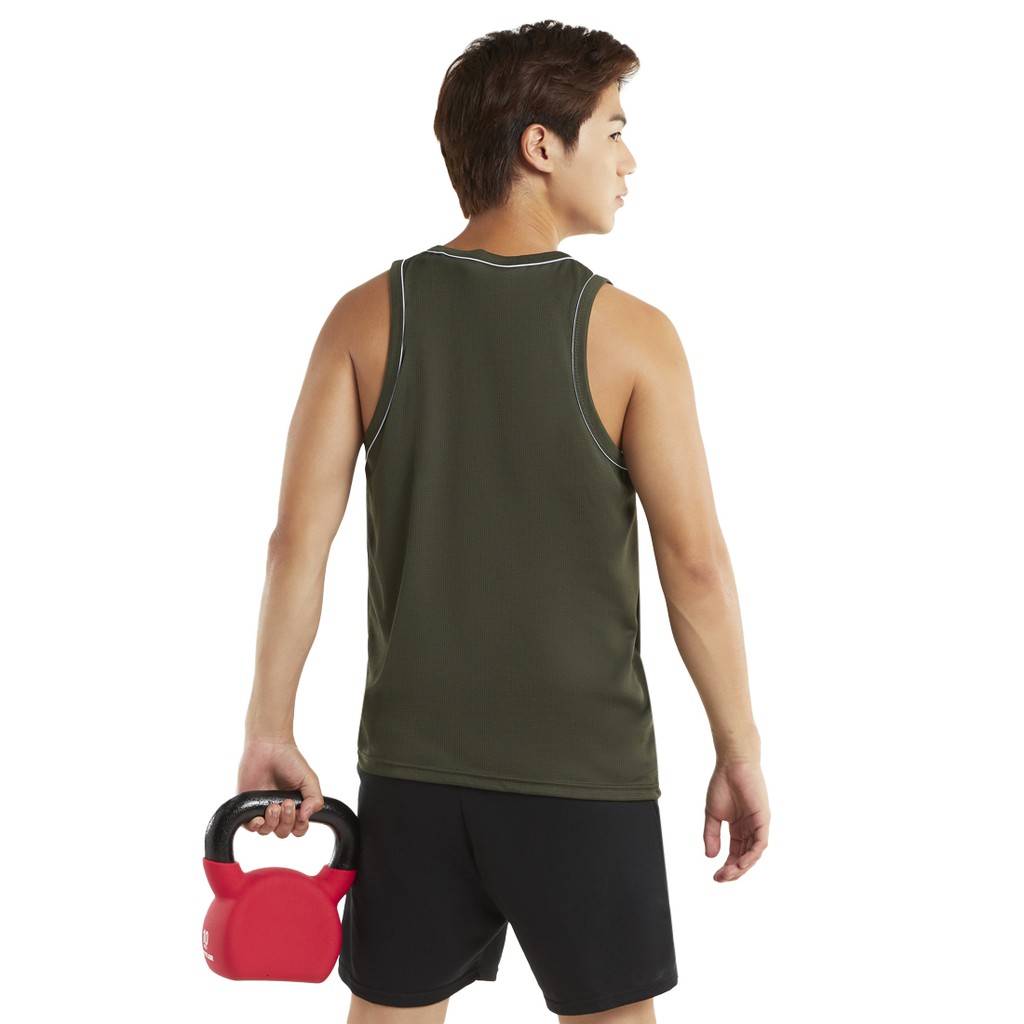 DONSON Sportswear DSN Bordir Premium Singlet Bis Jumbo Tanktop Dalaman Olahraga Extra Fine Polyester Army