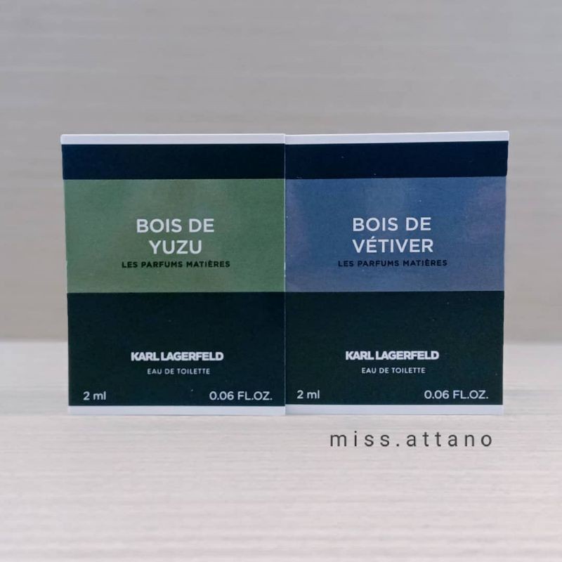 Vial parfum original Karl Lagerfeld Bois De Yuzu / Vetiver