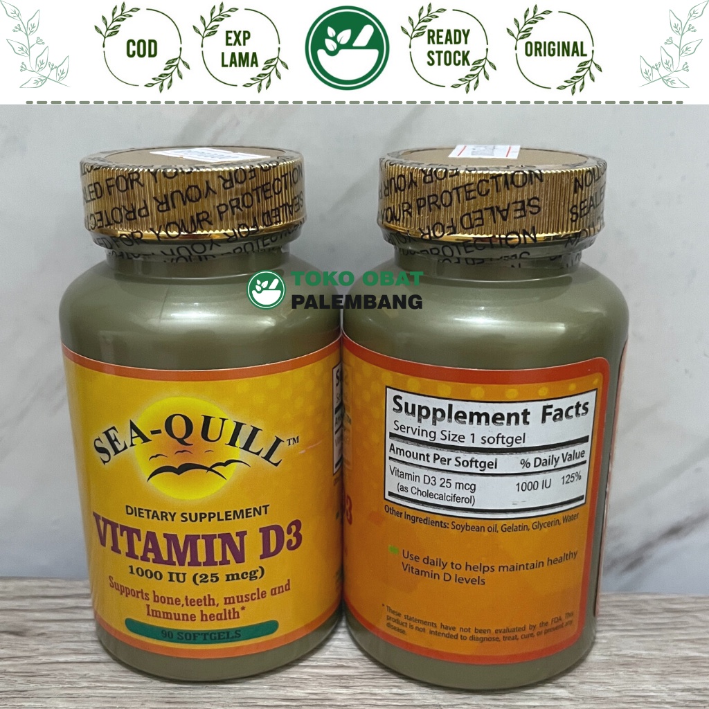 Jual SEA QUILL VITAMIN D3 1000IU 25MCG 90 SOFTGELS SEAQUILL SEA QUILL
