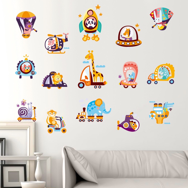 Reliza Wall Sticker Sea Land Air Transportasion Anak Stiker Dinding XH99289