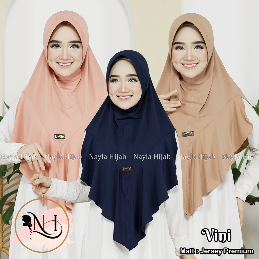 Kerudung Instan Jersey Model Vini Jilbab Instan Jersey Super Premium Hijab Bergo Terbaru Nayla Hija'b