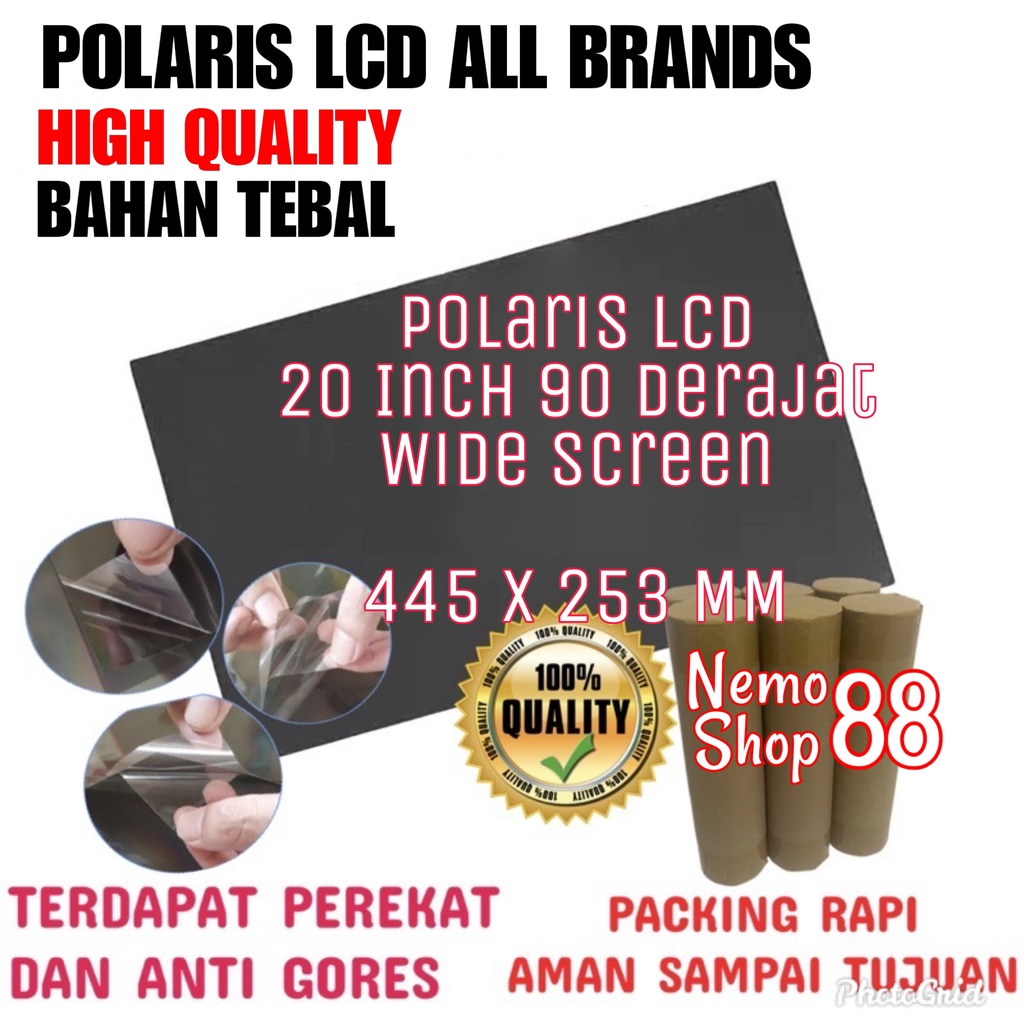 TERMURAH POLARISER LCD 20 INCH 45 DERAJAT & 90 DERAJAT POLARIS LCD 20.INC 45 DERAJAT 90 DERAJAT POLA