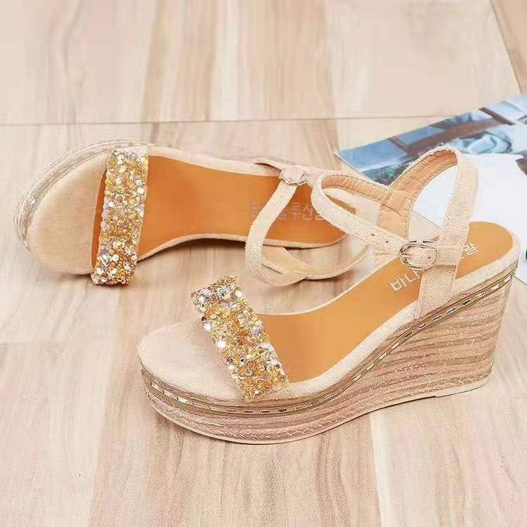 JSW 16011 (SIZE 35-39) RISCE SANDAL WEDGES 10CM IMPORT WANITA CEWEK PEREMPUAN JAKARTA BATAM