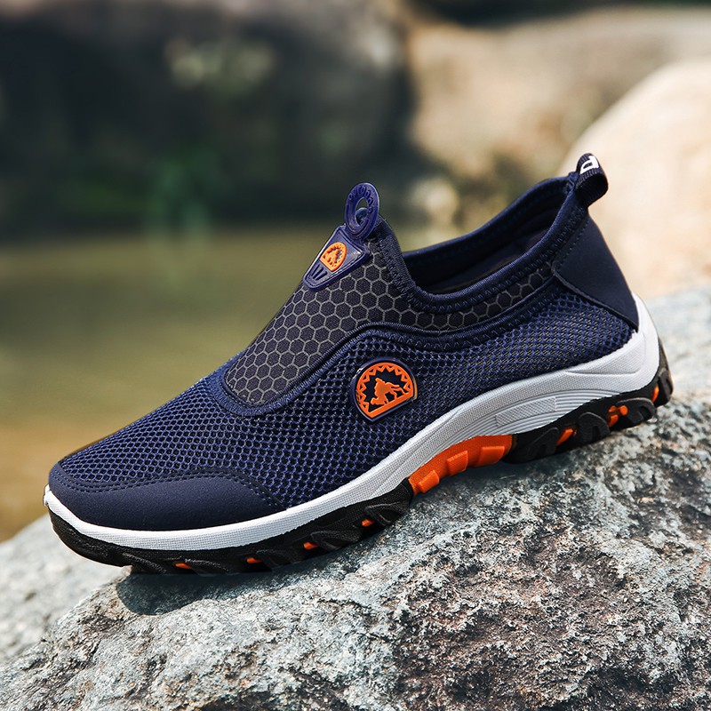 Sepatu Hiking Pria Outdoor Shoes Sepatu Gunung Slip On Olahraga Casual Import