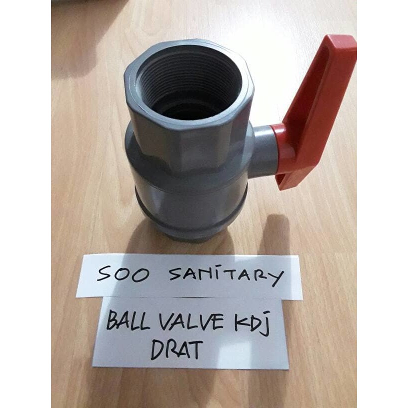 Jual Jual Ball Valve Drat Kdj Stop Kran Ulir Handle Pvc Taiwan Stock Tinggal Sedikit