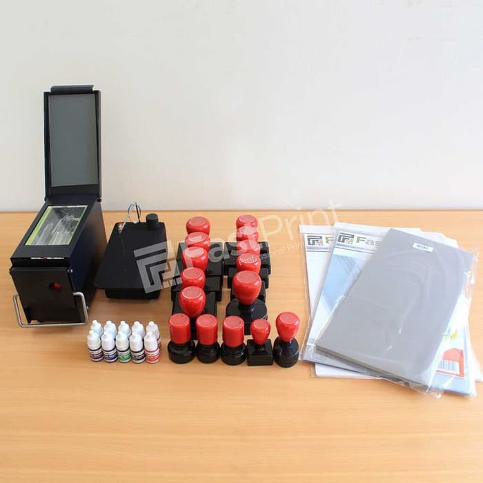 

Paket Hemat Mesin Stempel Flash premium plus bahan Pembuat Stempel