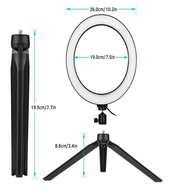 Ring Light 26 cm Set Lengkap Tripod + Shutter Camera Bluetooth / Lampu Tik Tok