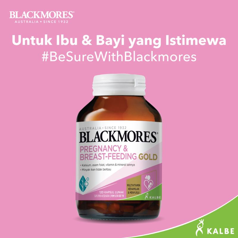 Blackmores Pregnancy & Breastfeeding Gold 120 Capsule (Suplemen Ibu Hamil & Menyusui )