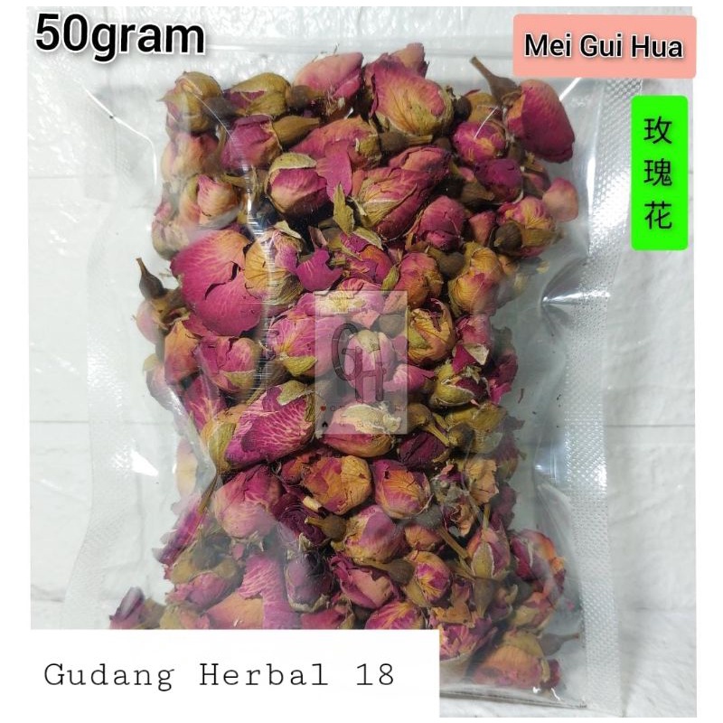 

Mei gui hua 玫瑰花 50 gr / bunga mawar /rose flower/ teh mawar