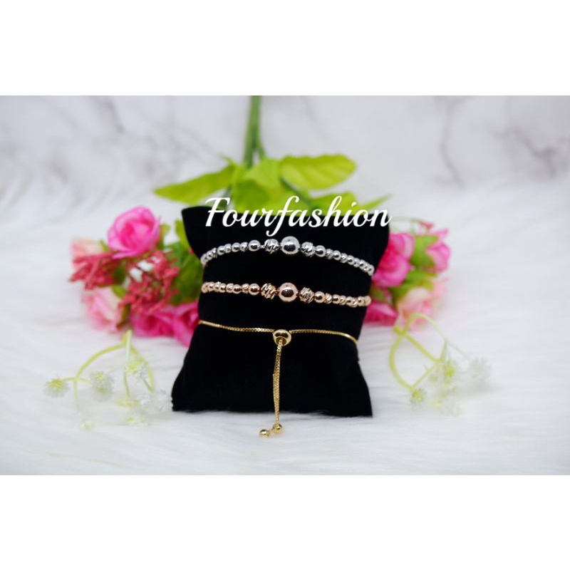 Fourfashion Gelang Tangan Tali Serut Motif Biji Lada Premium TS022