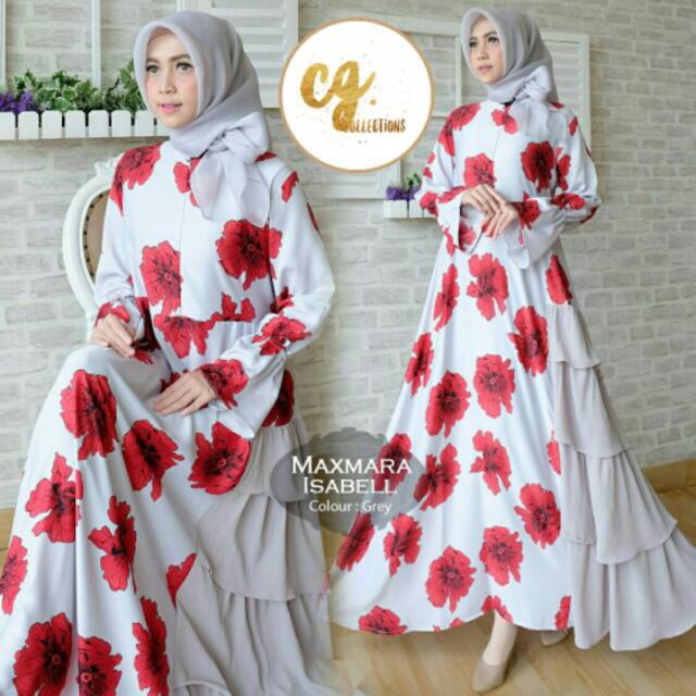 PROMO  ASLI ORIGINAL  MAXMARA ISABELL Gamis / Syar'i MAX ISABEL maxi busui muslimah dress TERBARU