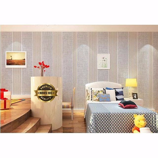 TERMURAH SPESIAL Wallpaper Dinding  Kamar  Motif Garis 