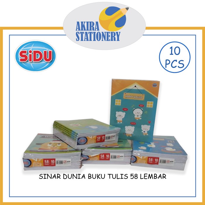 

Gaya Buku Tulis Sidu / Sinar Dunia 58 Lembar (10 Pcs) Sale!!!