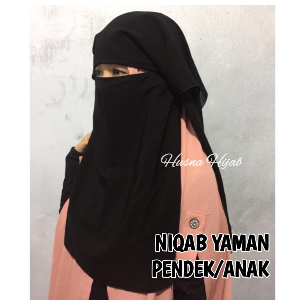 [BRAND HUSNA HIJAB] Niqob Yaman Pendek Dewasa / Yaman Long Anak / Yaman Anak