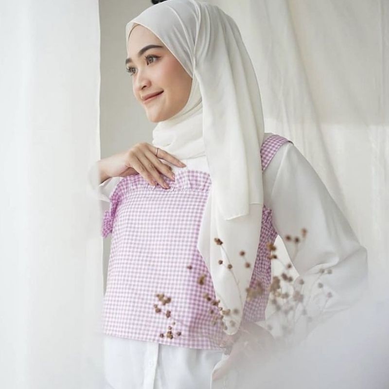 Yoshi TankTop Halal - Tangtop Kotak Rempel Luaran Hijab Kamisol