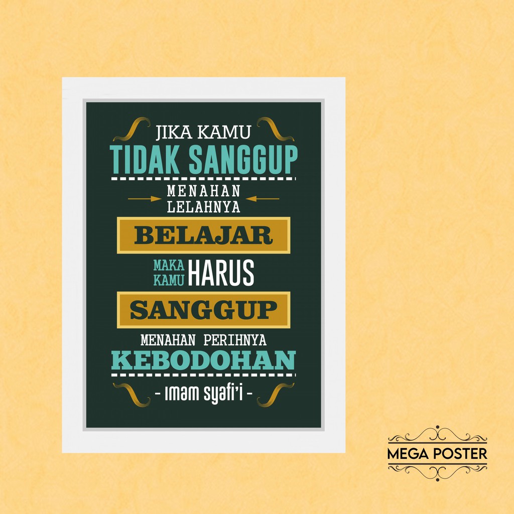  Poster Motivasi Belajar  High Quality Pajangan Rumah Shopee Indonesia