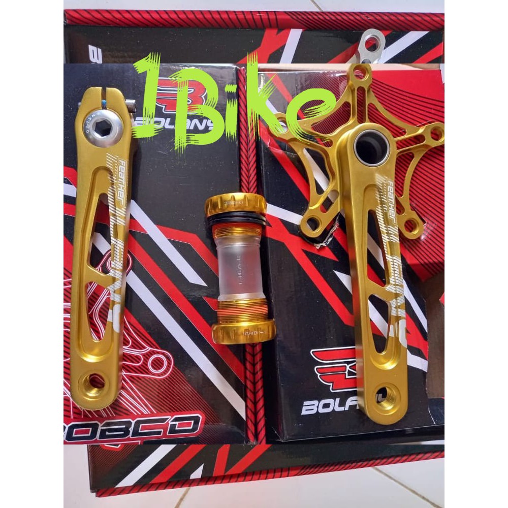 Crank bolany 130 BCD + BB 68 Buat sepeda lipat sparepart