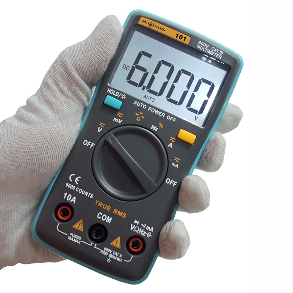 RICHMETERS Digital Multimeter - Alat Ukur arus AC/DC - Digital Multimeter AC/DC Voltage Tester