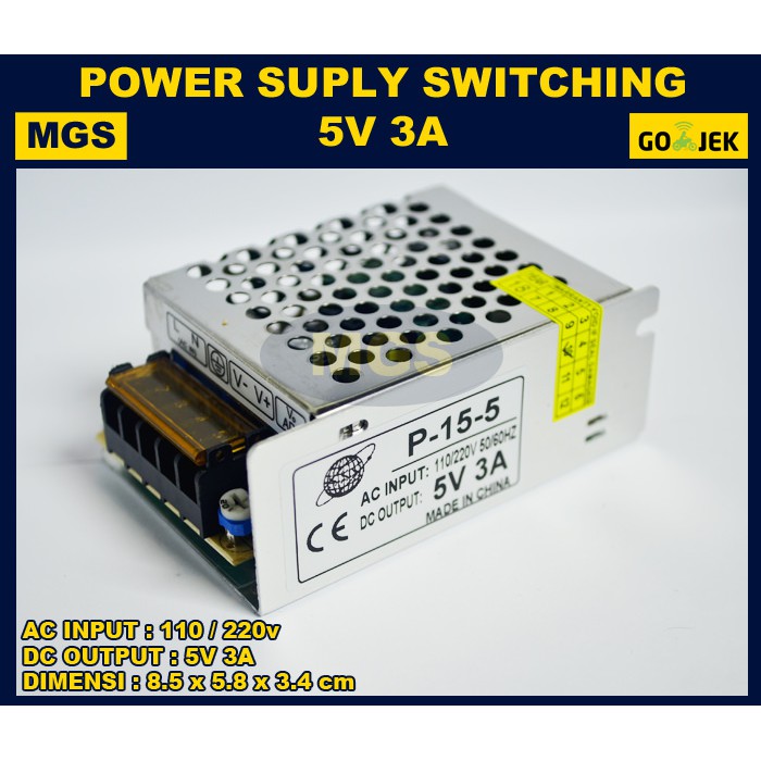 3Pcs Power Supply 5v 3a