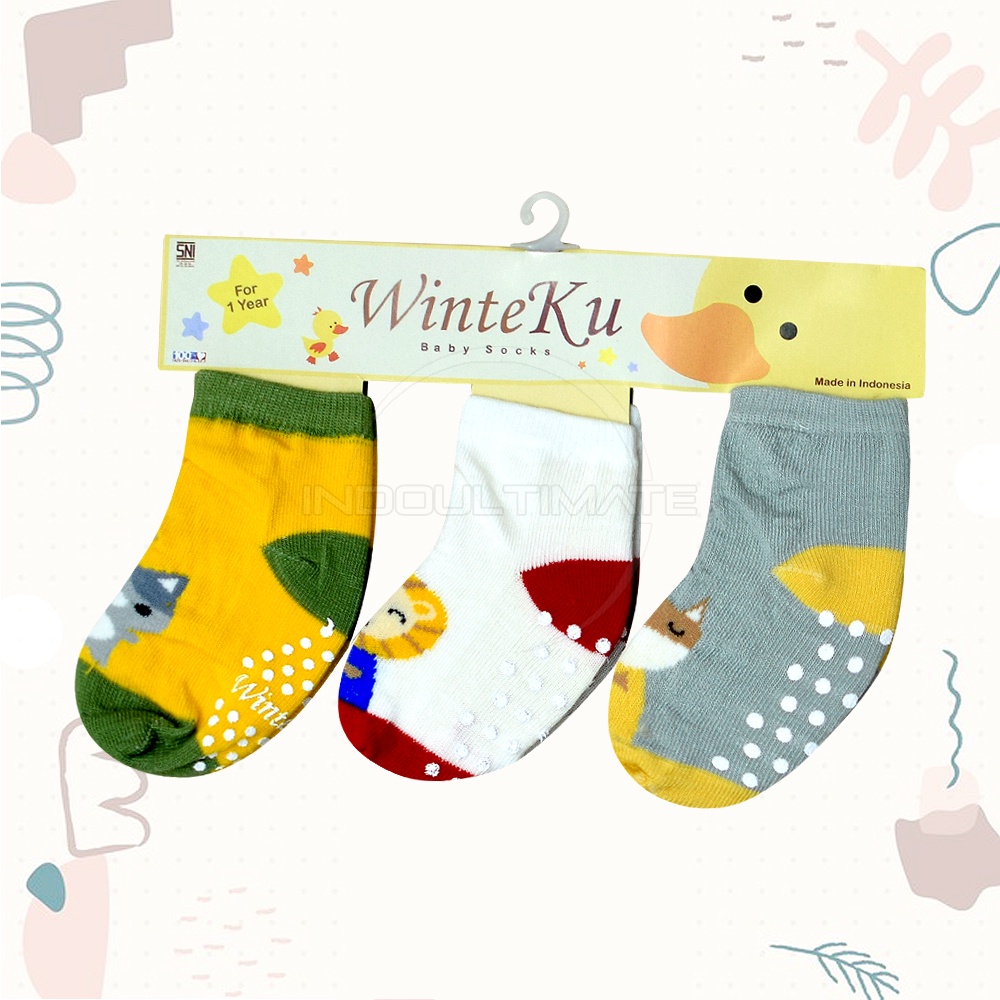 3in1 Kaos Kaki Bayi Newborn 6-12 Bulan ANTI SLIP Kaos Kaki Bayi BY-5305-FC Kaos Kaki Motif Kaos Kaki Karakter Baby Sock Sarung kaki Bayi Perempuan Laki-Laki Pelindung Kaki Bayi Penghangat kaki bayi Aksesoris Sepatu bayi