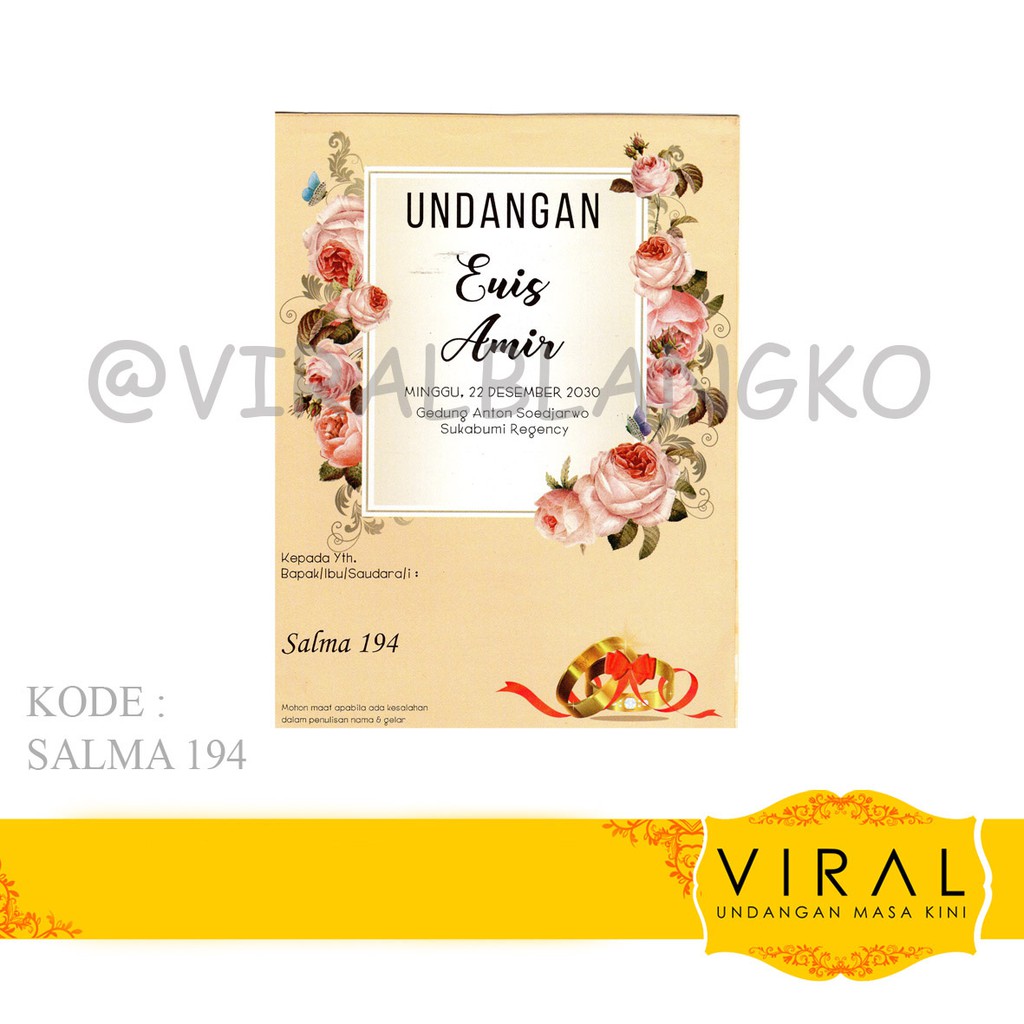 Blangko Undangan Salma 194 Harga Murah