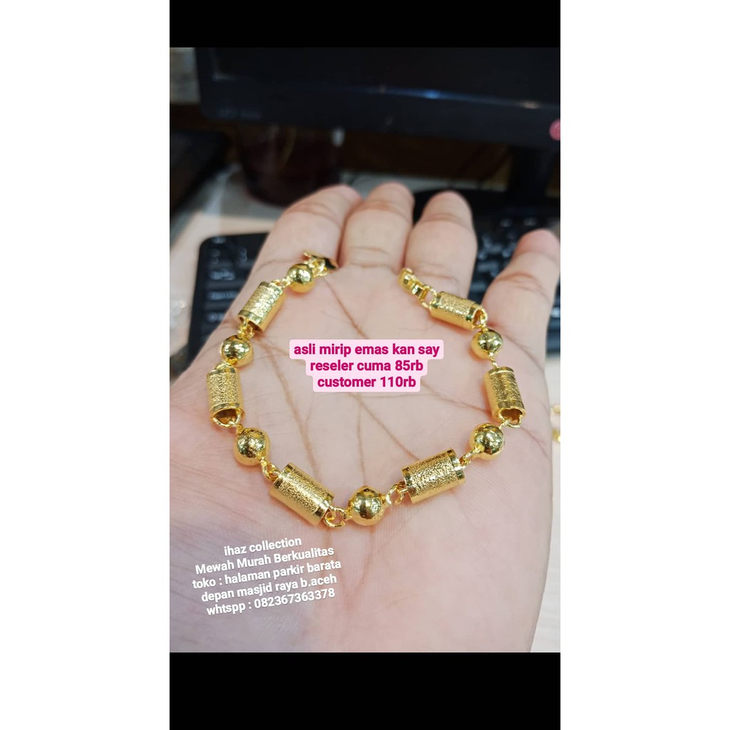 Gelang lapis pasir emas khas aceh