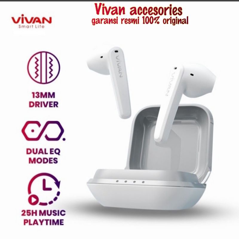 Vivan Bluetooth TWS T260 Earphone Gaming Headset Bluetooth 5.0 Liberty Earbuds