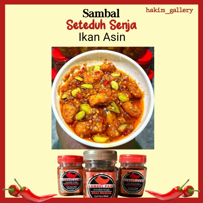 

Sambal Ikan Asin Seteduh Senja Sambel Pete Enak Lezat 175gr