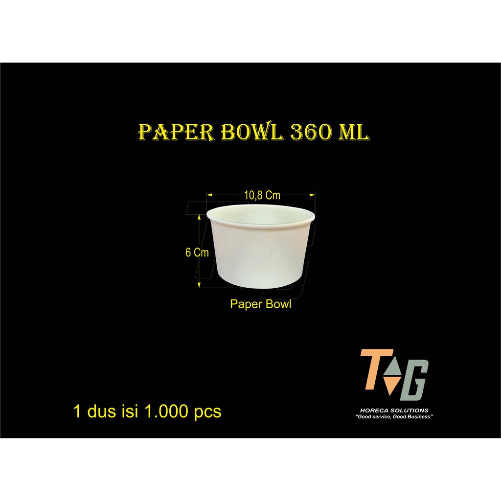Paper Bowl Cup 360 ml  Mangkuk Kertas 360 ml  12 Oz isi 50 pcs