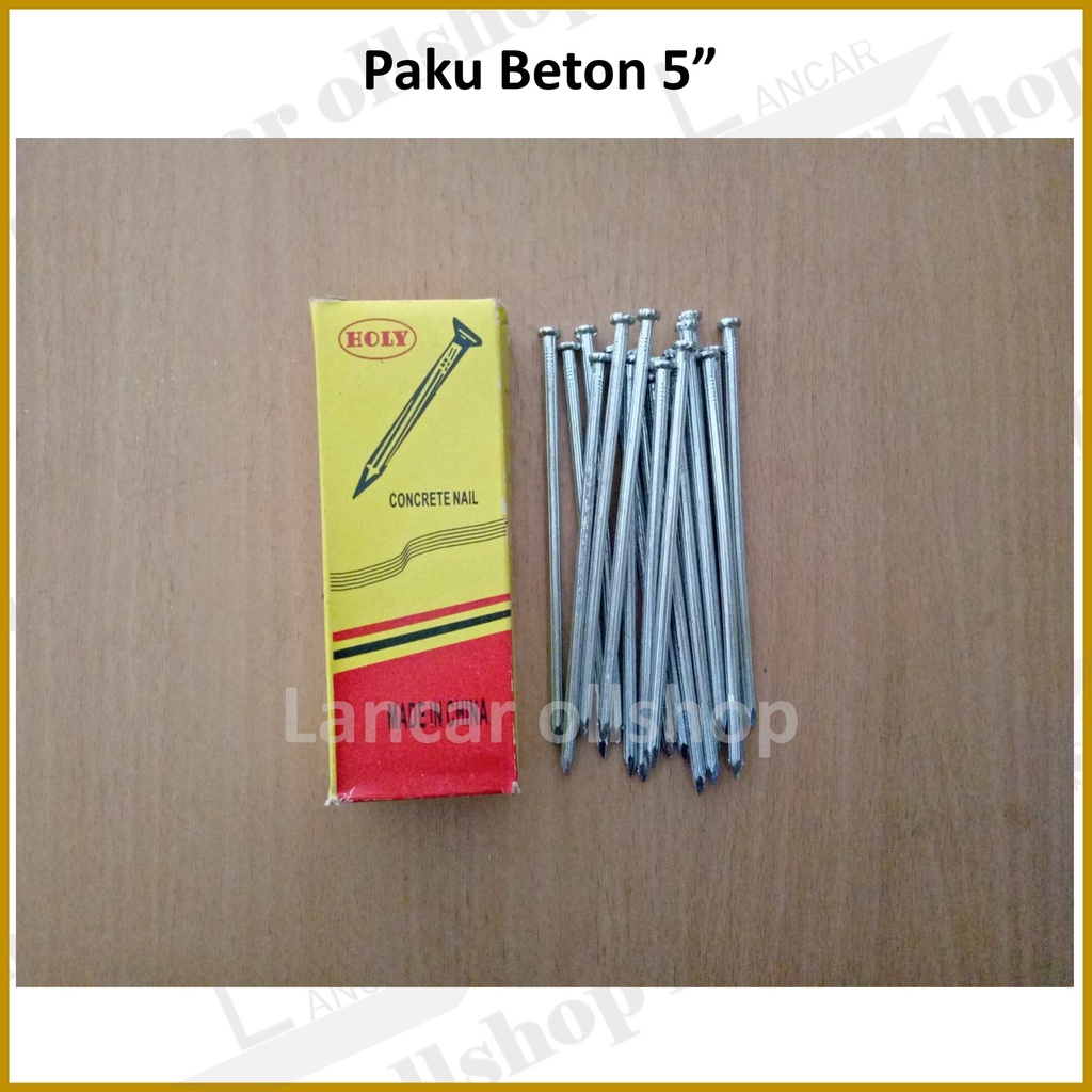 Paku beton putih 11/4,11/2,2,21/2,3,4,5,inch 3 ons/kotak / Paku tembok