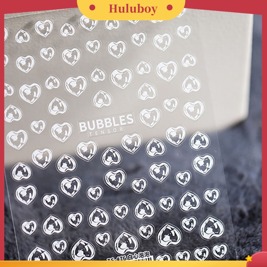 Huluboy Huluboy♡ Stiker Kuku 3d Transparan Ultra Tipis Untuk Nail Art