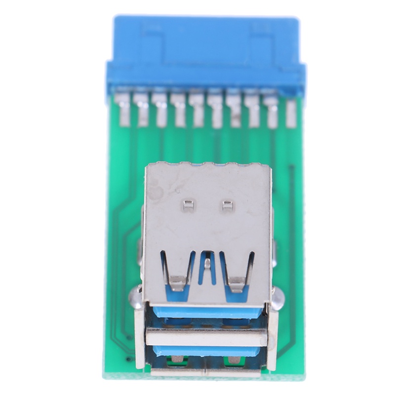 {LUCKID}1Pc Motherboard 20Pin Header To 2 Ports USB 3.0 Type A Female Port HUB Adapters