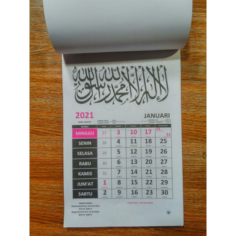 

Kalender Dinding Jawa dan Masehi 2022
