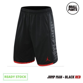 BBall Pants - Michael Jordan - Celana Basket - Jump Man - Hitam Merah