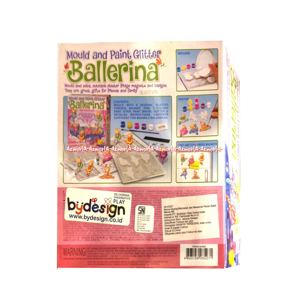 4M Mould and Paint Glitter Ballerina Menghias Keramik Balet Ballerina