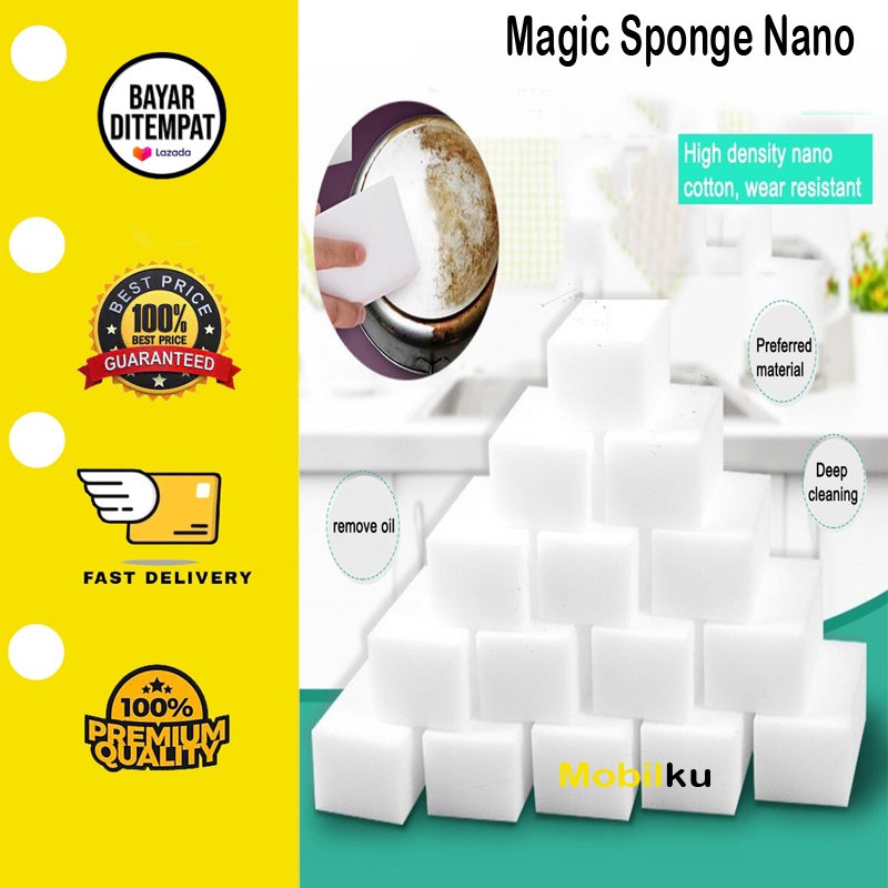 [BISA COD] Spons Busa Ajaib Magic Sponge Pembersih Serbaguna Nano Spon Rub Eraser