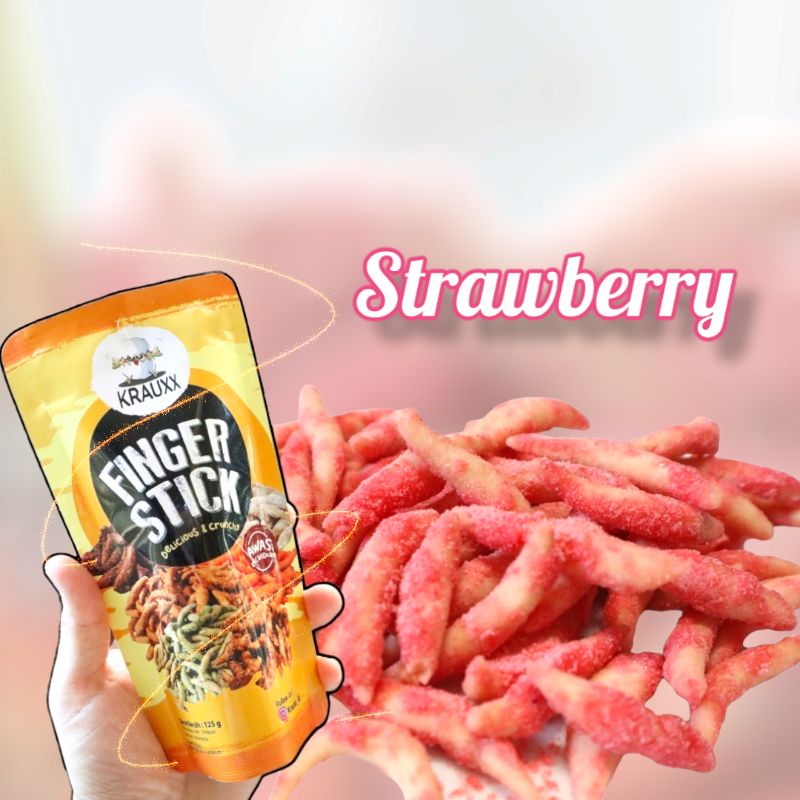 

Krauxx Finger's Snack Strawberry Snow / Bukan Bidaran 125gr