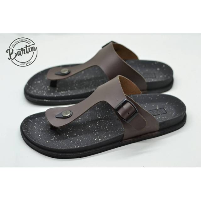 BUFFON BROWN - BARLIN FOOTWEAR | Sandal Jepit Pria Casual Harian Santai Original Murah  Awet Kuat