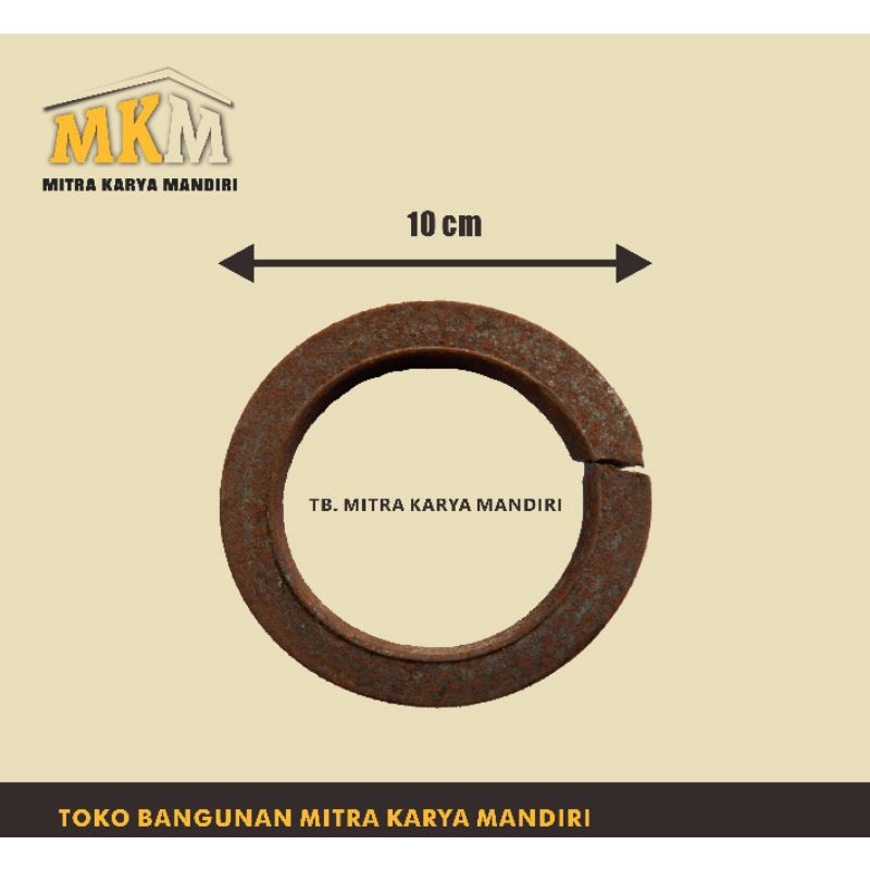 Ornamen besi nako bulat 10 cm